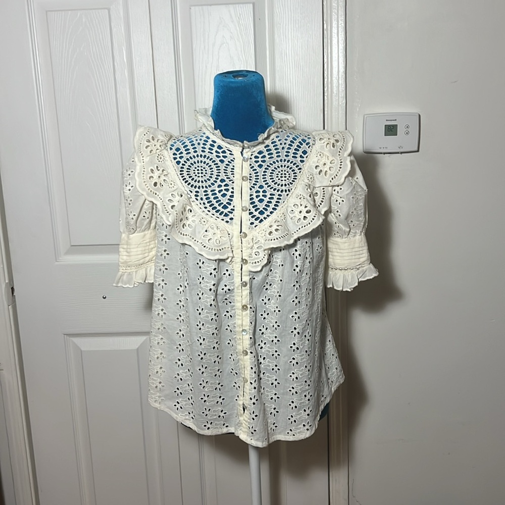 Love The Label Ruffle Blouse Women’s XS - Picture 3 of 8